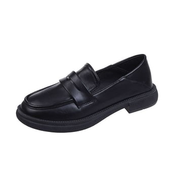 Ženske loaferice: retro stil, mikrovlaknen gornji dio, zaobljena špička, slip-on, niska peta, gumeni potplat