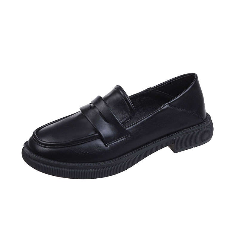 Ženske loaferice: retro stil, mikrovlaknen gornji dio, zaobljena špička, slip-on, niska peta, gumeni potplat