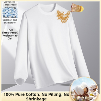 Unisex pikkade varrukatega T-särk, merceriseeritud puuvill, ümmargune kaelus, vaba lõige