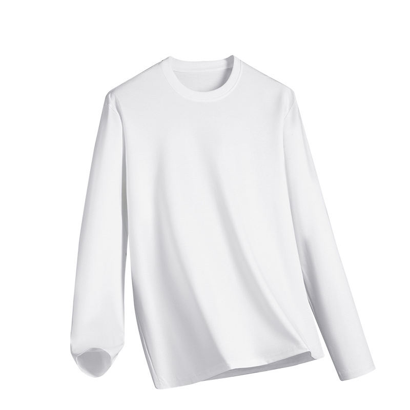 Unisex pikkade varrukatega T-särk, merceriseeritud puuvill, ümmargune kaelus, vaba lõige