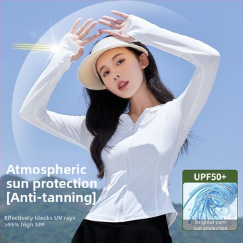 Moteriška UPF50+ saules apsaugos lengva striukė su gobtuvu – kvėpuojanti, greitai džiūstanti, UV apsauga, vėjo atspari, insektų atbaidiklis