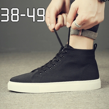 Vyriški Slip-On kanvas bateliai, kvėpuojantis viršutinis audinys, guminė pada, tinklelio įdėklas, žemas viršus