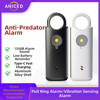 Asmeninis įspėjamasis prietaisas prieš vilkus, 130 dB, įkraunamas aliuminio lydinio korpusas, Pa500, LED indikatorius