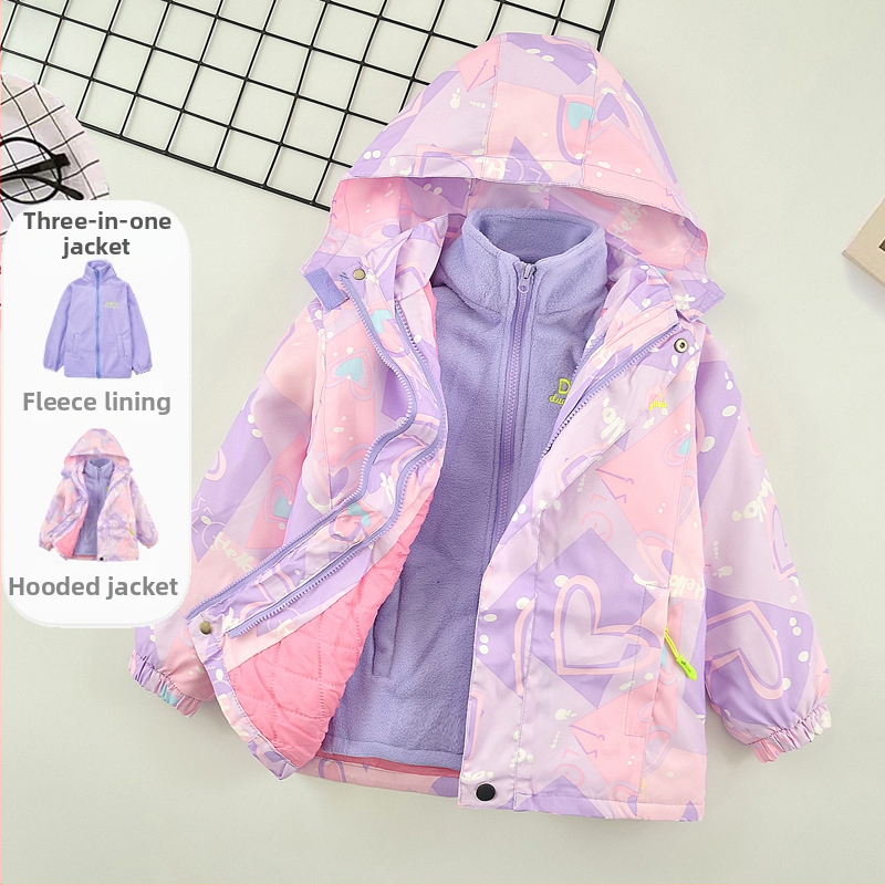 Tüdrukute talvejojo jope eemaldatava kapuutsiga, pikkade varrukatega, tõmblukuga, polüestri vooder