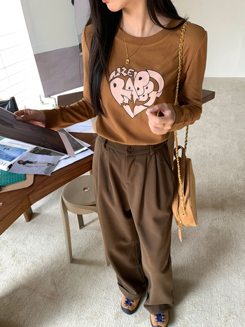 Tricou T-shirt stil coreean relaxat, imprimeu text, 90-95% poliester, Slim fit