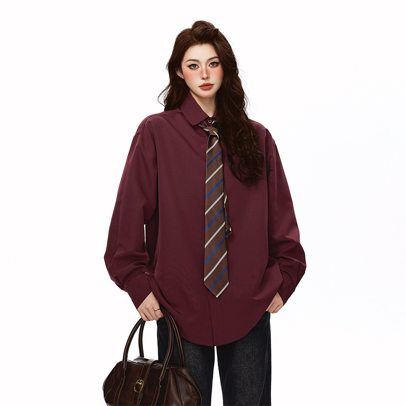 Uniszex ing férfiak és nők számára, laza szabás, hosszú ujjú, hegyes gallér, 100% poliészter, japán friss stílus