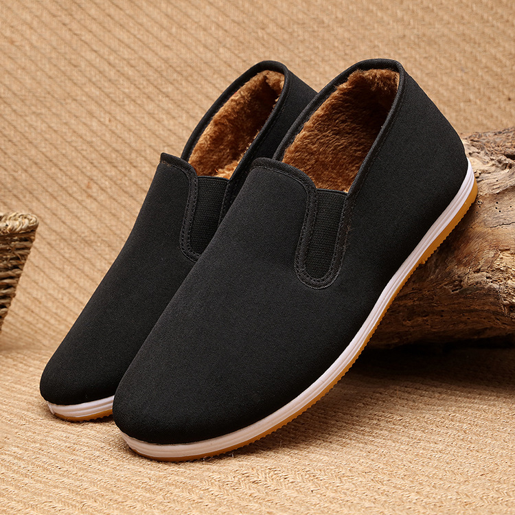 Zimske muške tenisice od pamukaste tkanine s fleec podstavom, niski kroj, casual, kompozitna potplata