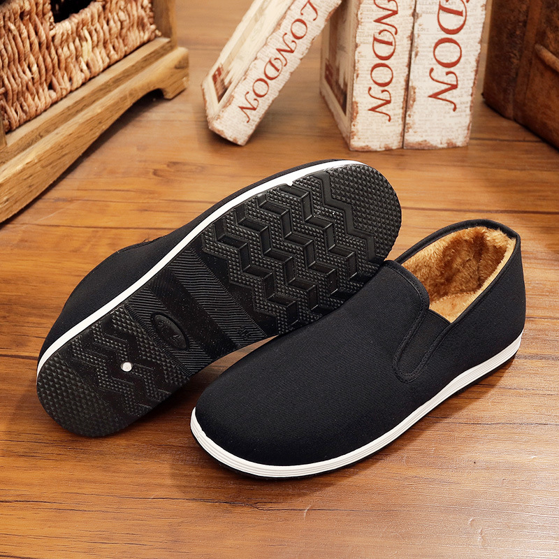 Zimske muške tenisice od pamukaste tkanine s fleec podstavom, niski kroj, casual, kompozitna potplata