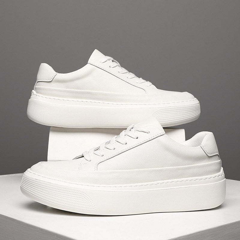 Ανδρικά casual sneakers με παχιά σόλα, διαπνέοντα, χαμηλό πάνω μέρος, στρογγυλή μύτη, καουτσούκ εξωτερική σόλα