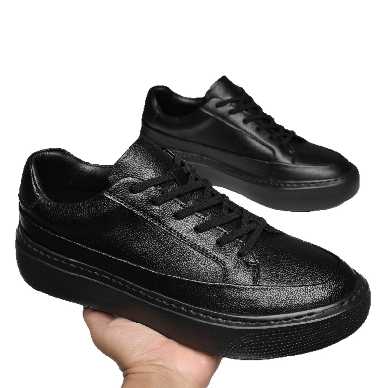 Ανδρικά casual sneakers με παχιά σόλα, διαπνέοντα, χαμηλό πάνω μέρος, στρογγυλή μύτη, καουτσούκ εξωτερική σόλα