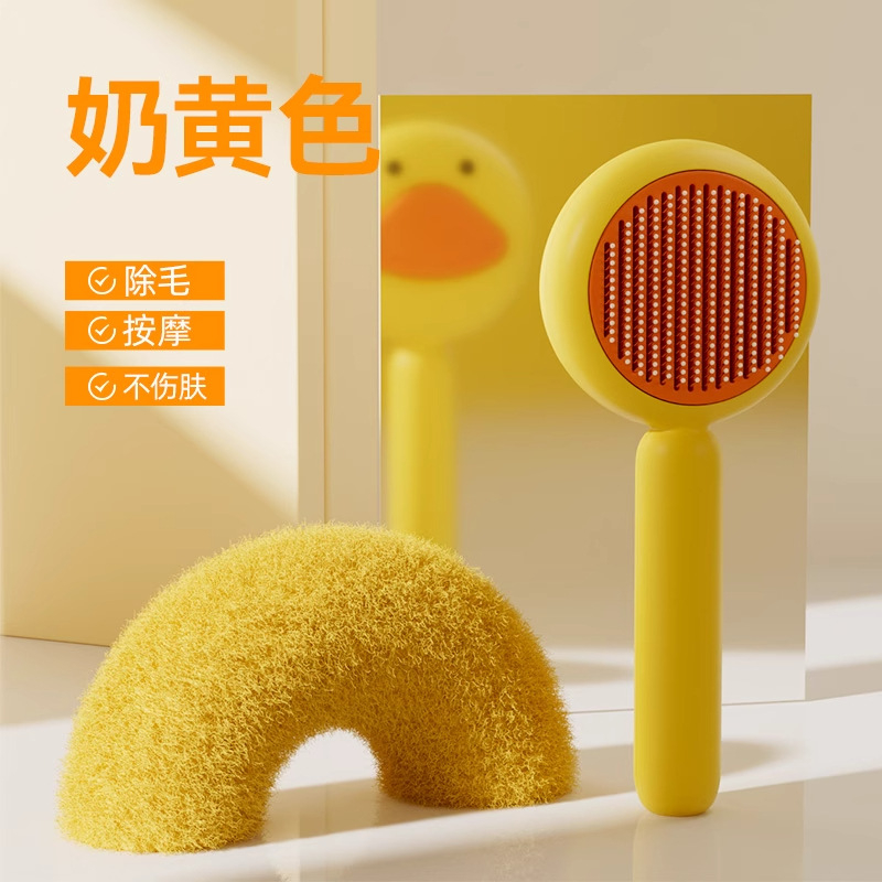 Gyvūnams skirtas šepetėlis su adatiniais dantimis katėms ir šunims — pašalina laisvus plaukus, priežiūros šepetėlis, medžiagos: PP ir nerūdijantis plienas