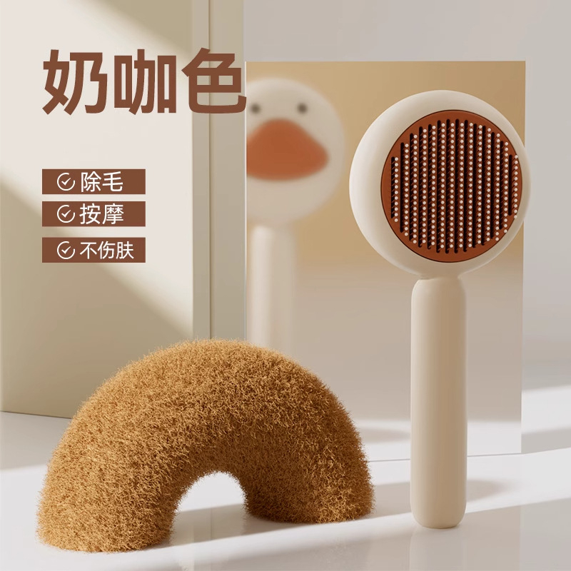 Gyvūnams skirtas šepetėlis su adatiniais dantimis katėms ir šunims — pašalina laisvus plaukus, priežiūros šepetėlis, medžiagos: PP ir nerūdijantis plienas