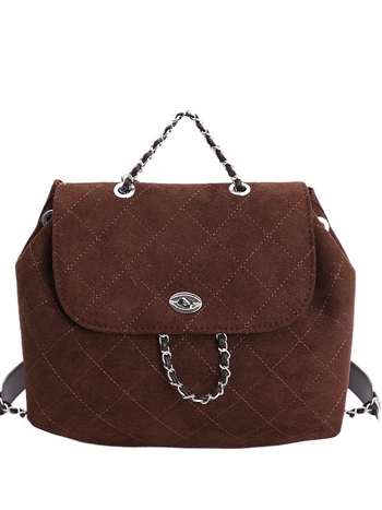 Ženska torbica preko ramena na crossbody — PU materijal, vertikalni kvadratni oblik, zatvarač sa ključem, romboidna lančana pletenina, unutarnja džep za telefon