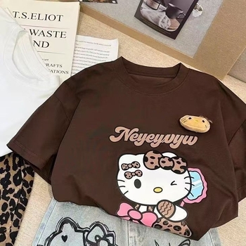 Set za djevojčice: majica s karikaturom i denim suknja, ljeto, pamuk 90%, uzrast 3–8 godina