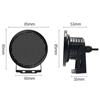 Mikas LED светлини за мъгла на автомобил с динамични очи и демонични очи, мулти-режимно управление чрез приложение (ABS+PC, 5V, модел 2002, универсална съвместимост)