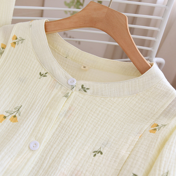 Puuvillane imetamispidžaamade komplekt, 100% puuvill, kerge õhuke materjal (101–120 g/m2), ilma kraeta, pikad varrukad, püksid, koduseks kasutamiseks