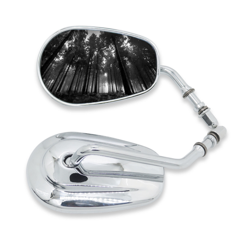 Harley motocikl retrovizor - potpuno metalno kućište, okruglo staklo, retro modificiran stil, kompatibilan s Harleyjem, ugradnja s prednjim i stražnjim navojem, otporno na vibracije
