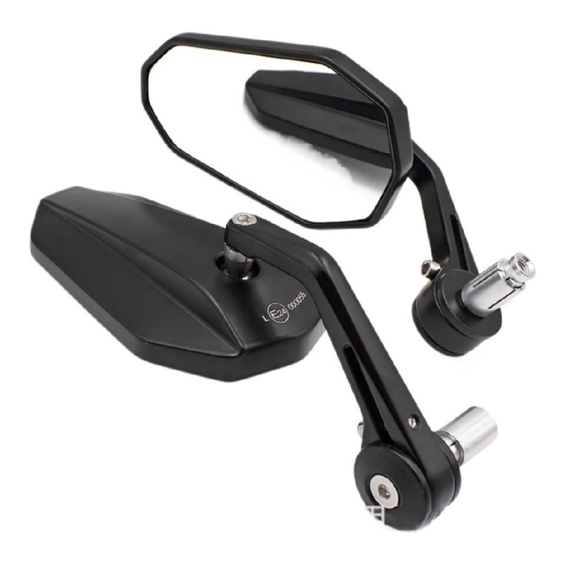 Atgalinis veidrodėlis motociklui ir elektromobiliui, sferinis veidrodėlis iš stiklo, aliuminio lydinio dangtelis, dalis Xc-cx-22