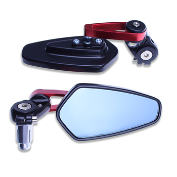 Motociklo galinis veidrodis iš aliuminio lydinio, kvadratinis, montavimas priekyje ir gale sriegiais, suderinamas su motociklais ir elektromobiliais, Yuwon