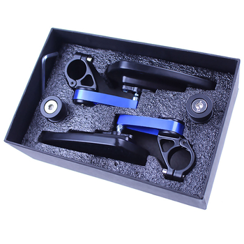 Motociklo galinis veidrodis iš aliuminio lydinio, kvadratinis, montavimas priekyje ir gale sriegiais, suderinamas su motociklais ir elektromobiliais, Yuwon