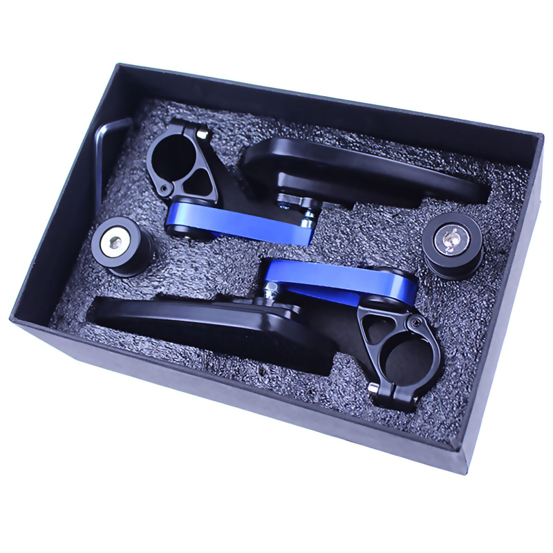 Motorratta tagantvaatepeegel alumiiniumist sulamist, ruudukujuline, kinnitus: ees- ja taga keermed, ühilduv mootorrataste ja elektrisõidukitega, Yuwon