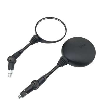 Motociklo galinio vaizdo veidrodis - sulankstomas, plačiu kampu išgaubtas apvalus veidrodis, HD, atsparus smūgiams