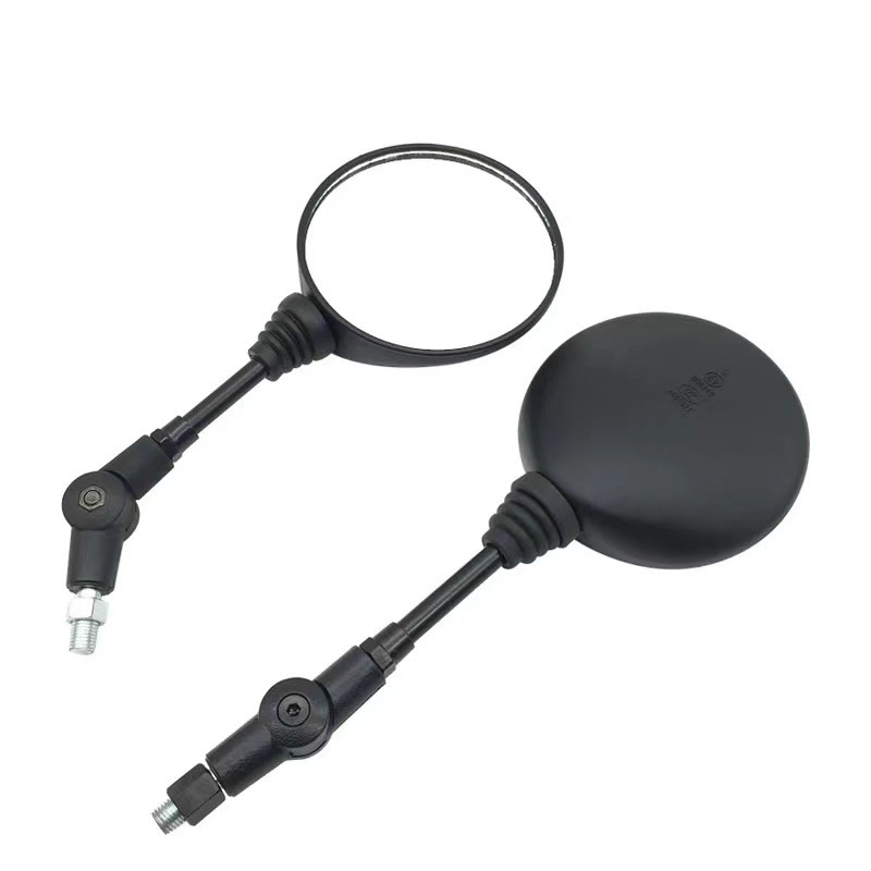 Mootorratta tagumine peegel - kokkukäiv, laia nurgaga konveksne ümmargune peegel, HD, löögikindel