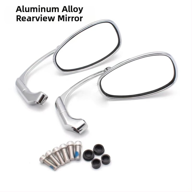 Motociklo galinis veidrodėlis iš aliuminio lydinio, apvalus, montavimas priekyje ir gale, atsparus vibracijoms