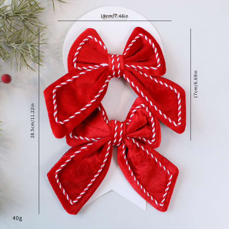 3D velur mašna - božićna ukrasa za bor i prozor; Materijal: velur; IP odobrenje: Ne; Pogodno za Božić