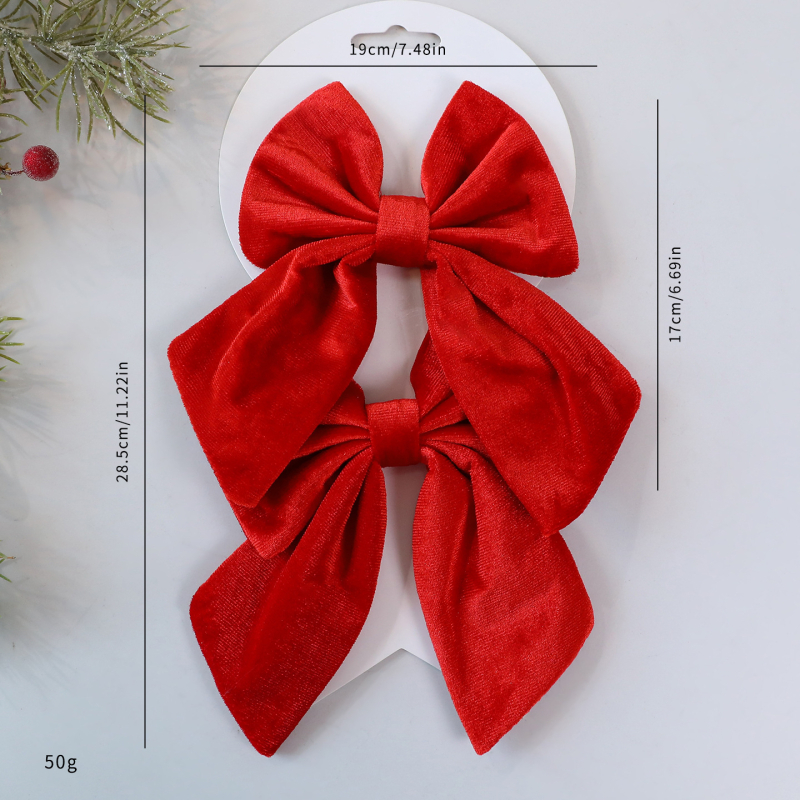 3D velur mašna - božićna ukrasa za bor i prozor; Materijal: velur; IP odobrenje: Ne; Pogodno za Božić