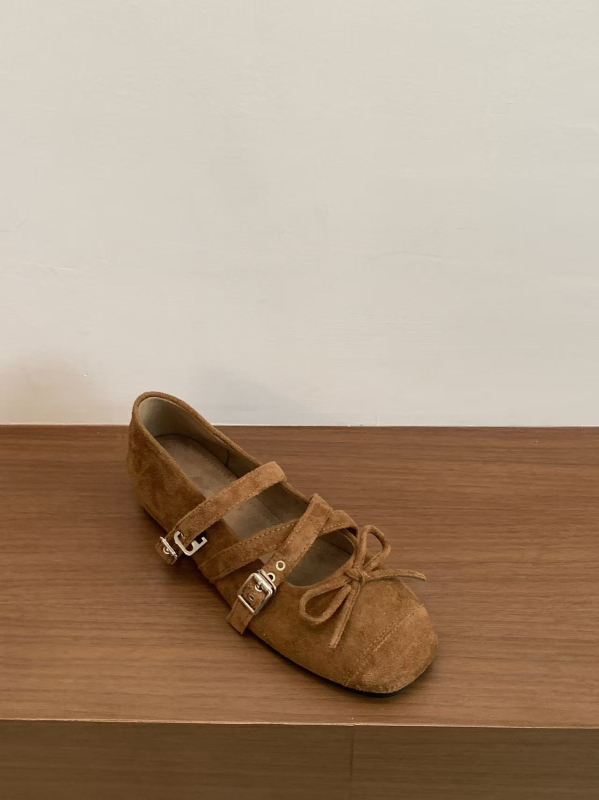 Pantofi Mary Jane pentru femei, vârf pătrat, partea superioară din velur, toc mic 1-3 cm, pantofi casual de zi cu zi