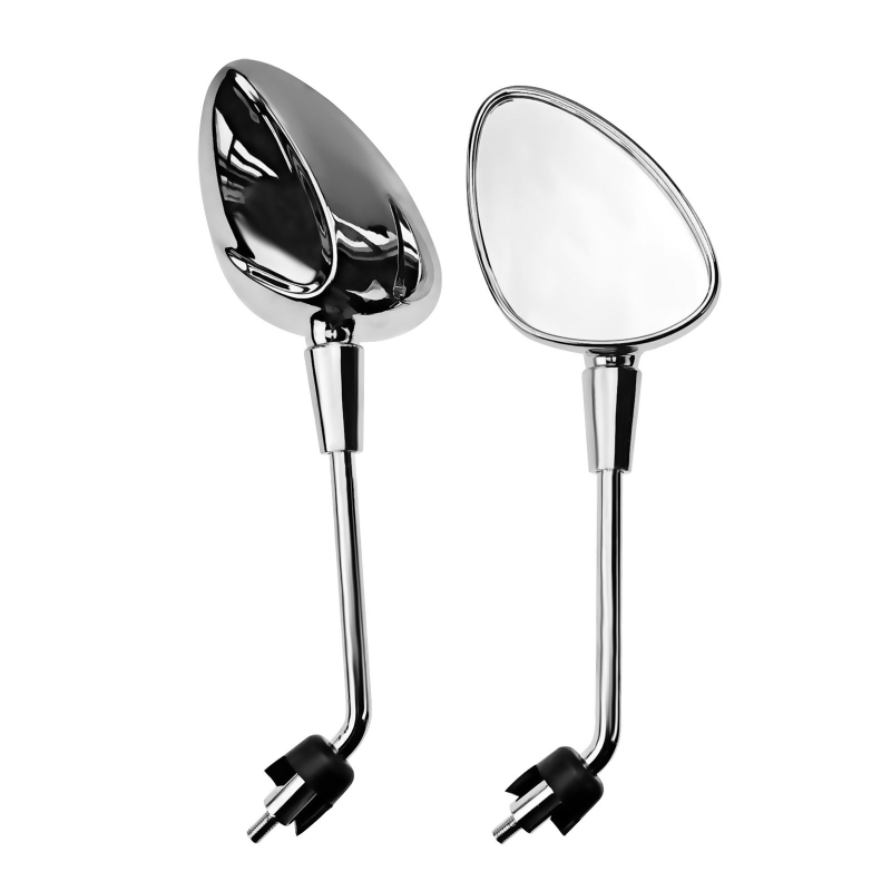 Motociklo galinio vaizdo veidrodėlis - ABS, stačiakampis, Yuwon, skirtas motociklui, montavimas priekyje ir gale dantų