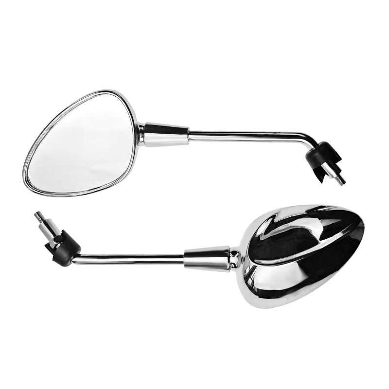 Mootorratta tagurpidi peegel - ABS, ruudukujuline, Yuwon, mootorrattale, paigaldus ees ja taga hammastega