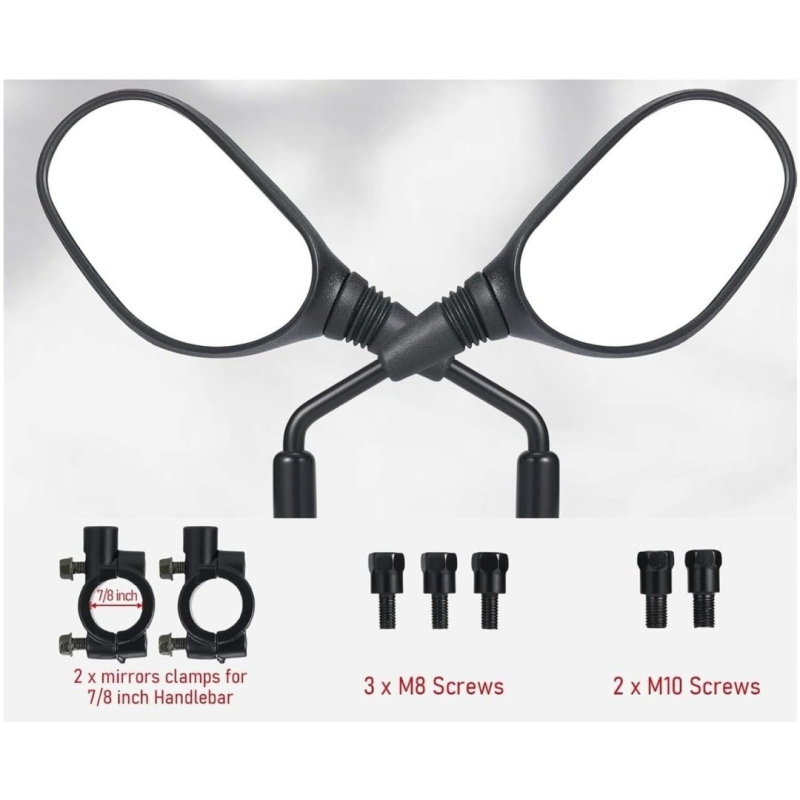 Galinis veidrodėlis, modelis Xc-cx-10, universalus motociklo/elektrinio transporto priemonės veidrodėlis; suderinamas su universaliais motociklais/elektriniais transporto priemonėmis; įgaliota privatų prekės ženklą.