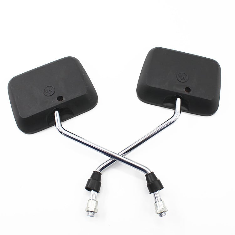 WY125 motociklo galinio vaizdo veidrodėlis, kamuolinis stiklas, 12V, plastikinis korpusas