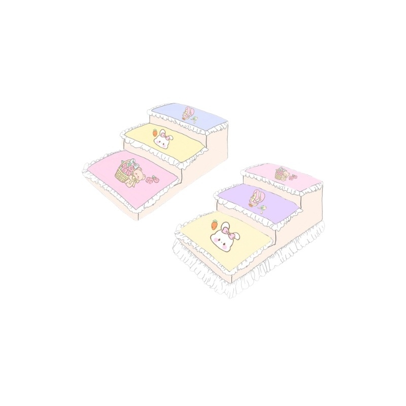 Σκαλιά για κατοικίδια, για σκύλους, κοραλλί φλίς, μάρκα Mko love u/maiko, κατάλληλα για σκύλους