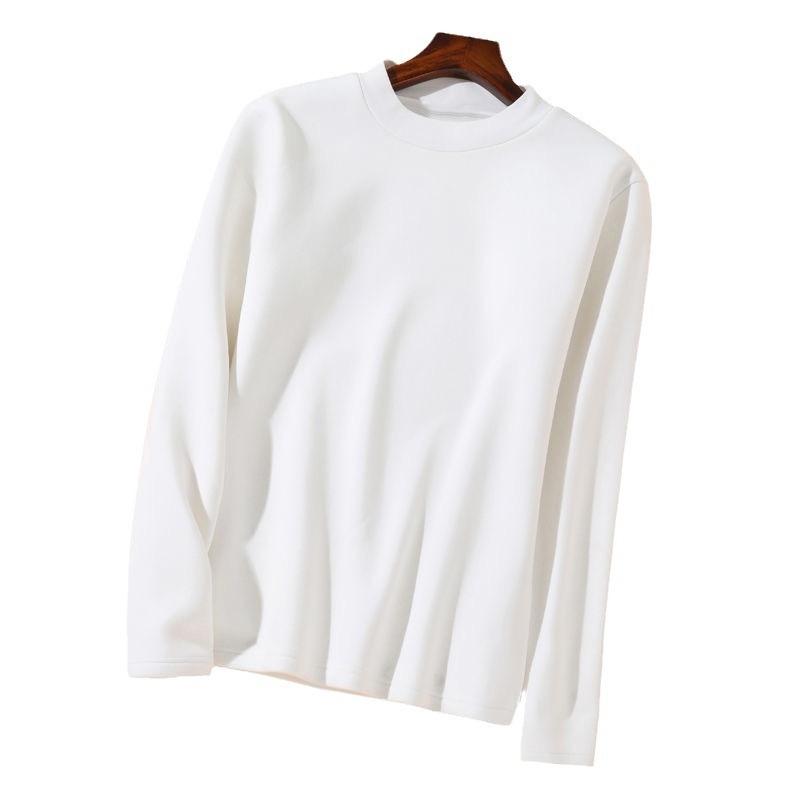 Meeste termiline baaslõige T-särk kahepoolse fliisiga, pikkade varrukatega, ümmarguse kaelusega, vaba lõige, talvine top