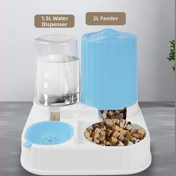 Automatinis katės šėrimo įrenginys ir vandens dozatorius – plastikas