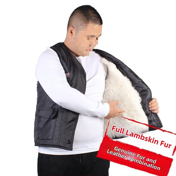 Vīriešu ziemas veste ar kažokādas siltinājumu, kapuci, šaurs griezums, svītrainā korduroja audums