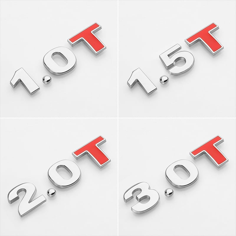 3D variklio tūrio lipdukas – automobilio korpuso lipdukas, klijavimo montavimas, diapazonas 1.4T–3.0L