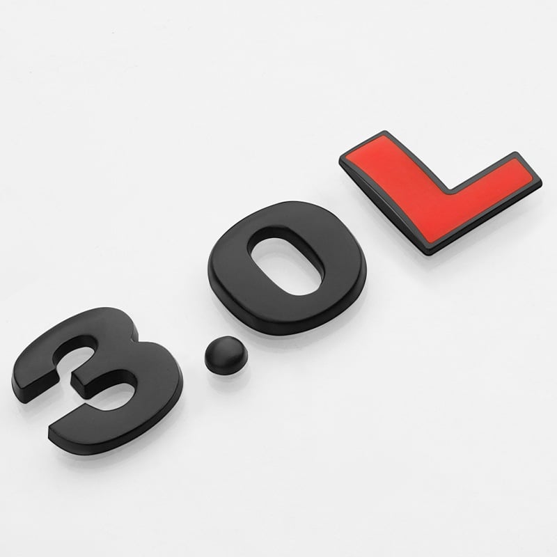 3D variklio tūrio lipdukas – automobilio korpuso lipdukas, klijavimo montavimas, diapazonas 1.4T–3.0L