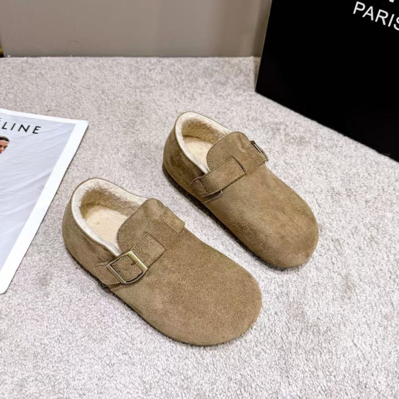 Ženske loafers s debelim potplatom, fleece unutrašnjost, PU gornji dio, gumeni potplat