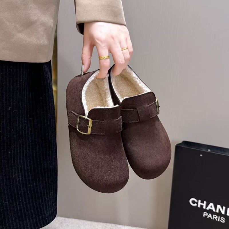 Ženske loafers s debelim potplatom, fleece unutrašnjost, PU gornji dio, gumeni potplat