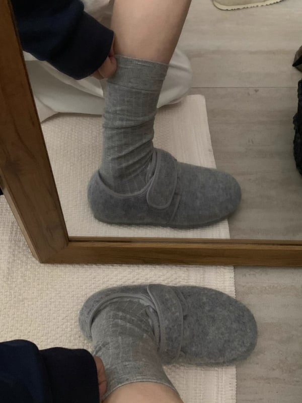 Ženske Mary Jane cipele u korejskom stilu, matirani gornji dio, zatvaranje na Velcro, plišana podstava, 3–5 cm visina peta, pogodne za zimu, proljeće i jesen