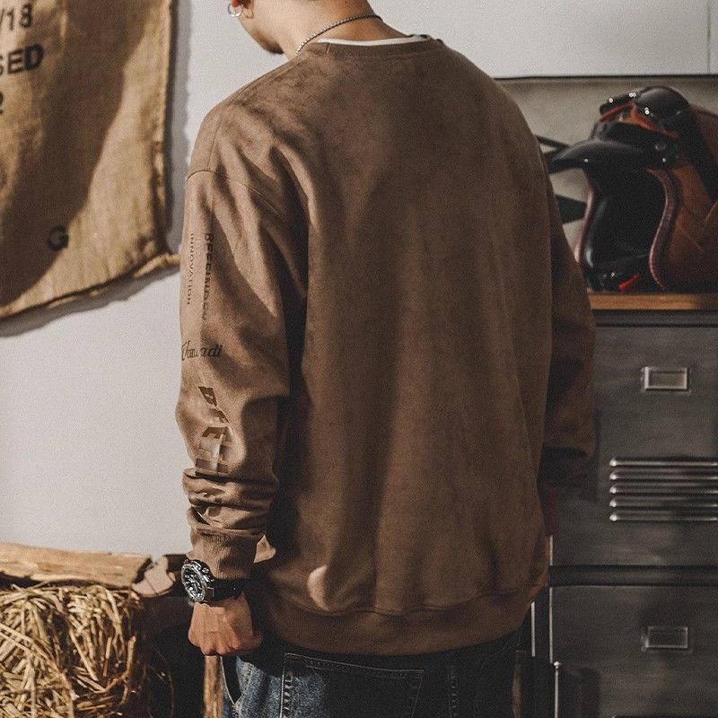 Korejas stila brīvs kokvilnas džemperis, 31–50% kokvilna, 380 g smagums, pavasaris–rudens