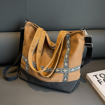 Sievietes auduma tote soma biznesa ikdienas lietošanai ar rāvējslēdzēja aizvēršanu, poliesteres iekšpuse, vertikāla kvadrāta forma, iekšējā rāvējslēdzēja kabata, viena pleca siksna