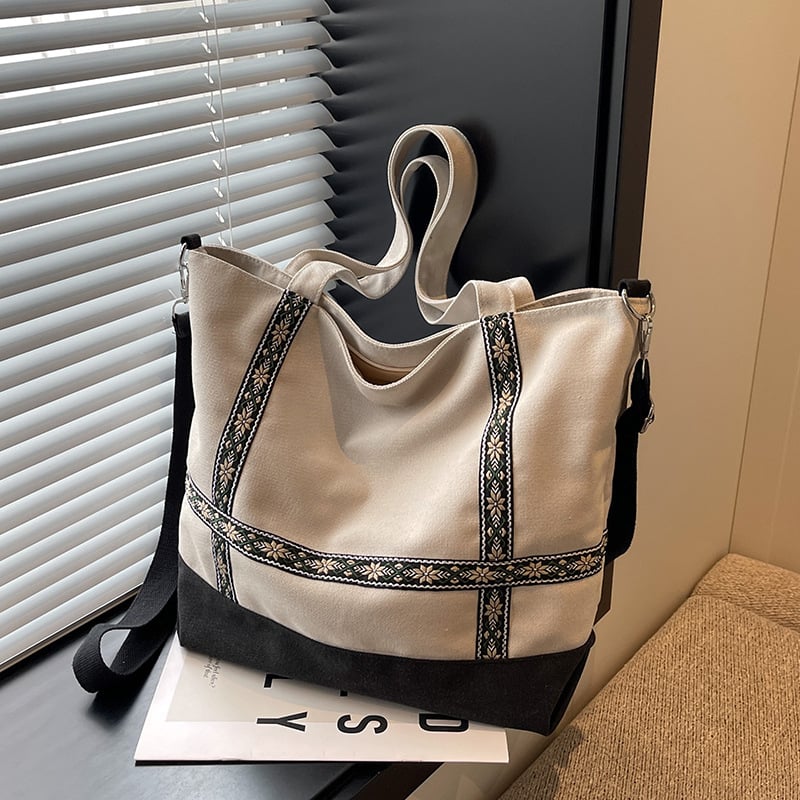 Sievietes auduma tote soma biznesa ikdienas lietošanai ar rāvējslēdzēja aizvēršanu, poliesteres iekšpuse, vertikāla kvadrāta forma, iekšējā rāvējslēdzēja kabata, viena pleca siksna