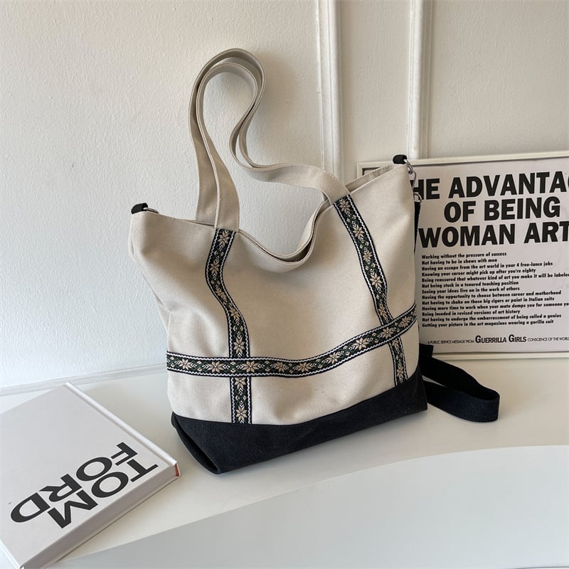 Sievietes auduma tote soma biznesa ikdienas lietošanai ar rāvējslēdzēja aizvēršanu, poliesteres iekšpuse, vertikāla kvadrāta forma, iekšējā rāvējslēdzēja kabata, viena pleca siksna