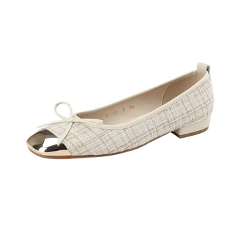 Mašličkové balerínky s nízkym výrezom, 3-5 cm klinový podpätok, PU vrchný materiál, gumová podrážka