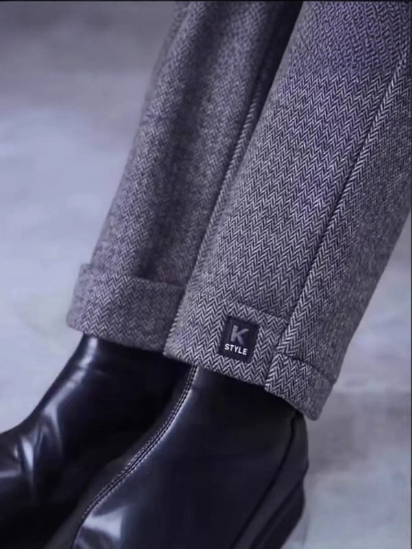 Γυναικείοι χειμωνιάτικοι παντελόνες με φλις επένδυση, ευρεία γραμμή, πολυεστέρας, μήκος 9/10, μικροελαστικότητα